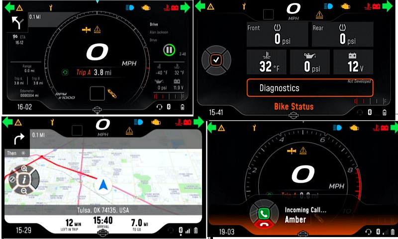 Instrument screen examples